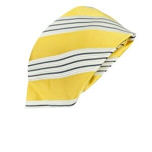 Donald J Trump‎ Signature Collection Yellow Stripe Silk Necktie